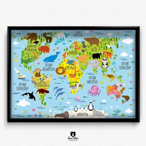Plakat Kontynenty