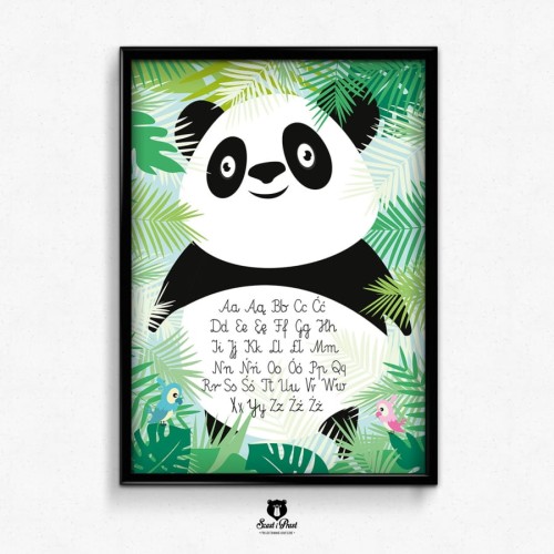 Plakat Alfabet Panda
