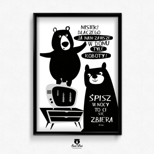 Plakat Śpisz w nocy.