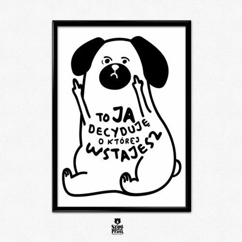 Plakat wredny pies A3